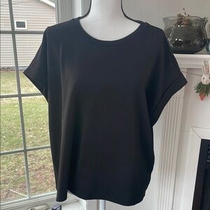 Tahari Classic Black Short-Sleeve Women’s Top